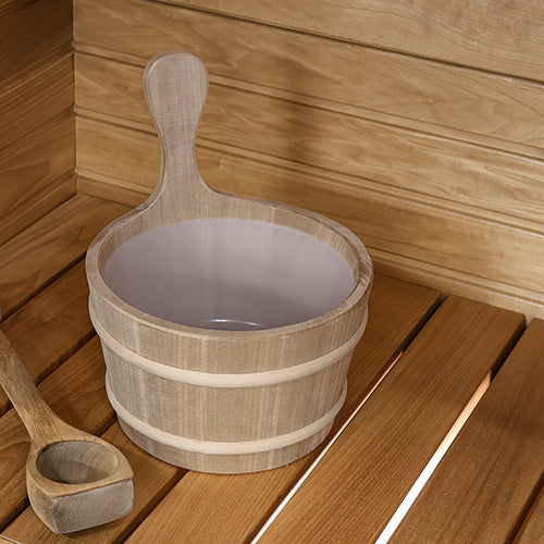 PROSAUNAS Lined Wood Sauna Bucket 4L