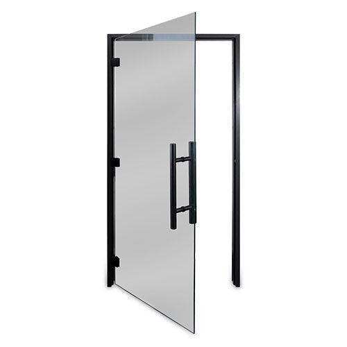 PROSAUNAS Prehung ADA Tinted Glass Sauna Door 36 x 81 in Black Alder
