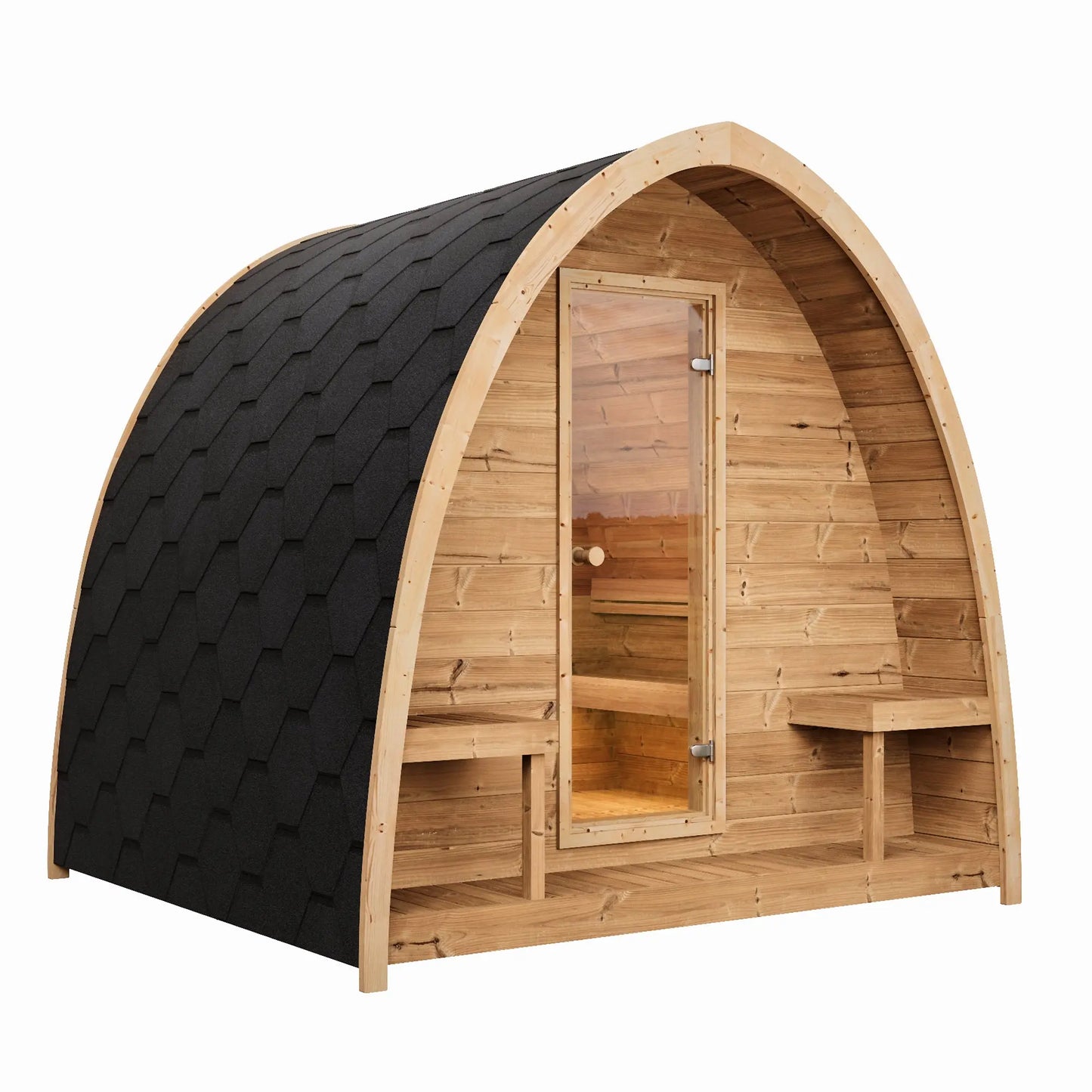 SaunaLife Model G3 Outdoor Home Sauna Kit (Garden-Series Outdoor Home Sauna Kit, Up to 6 persons) SaunaLife