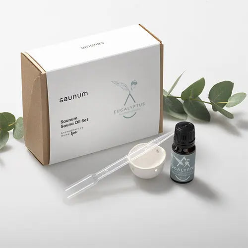 Saunum Aroma Oil Set (Eucalyptus Aroma Oil with Reservoir, 10 mL) Saunum