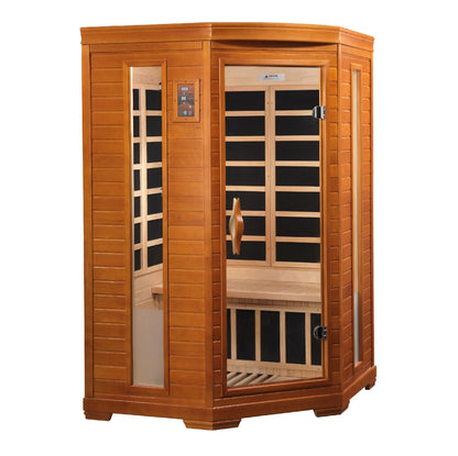 Dynamic "Heming" Elite 2-Person Corner Ultra Low EMF FAR Infrared Sauna (DYN-6225-02 Elite) Dynamic Saunas