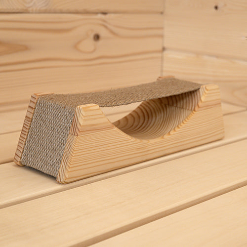 PROSAUNAS Ergo Wooden Sauna Headrest with Cloth Neck Support