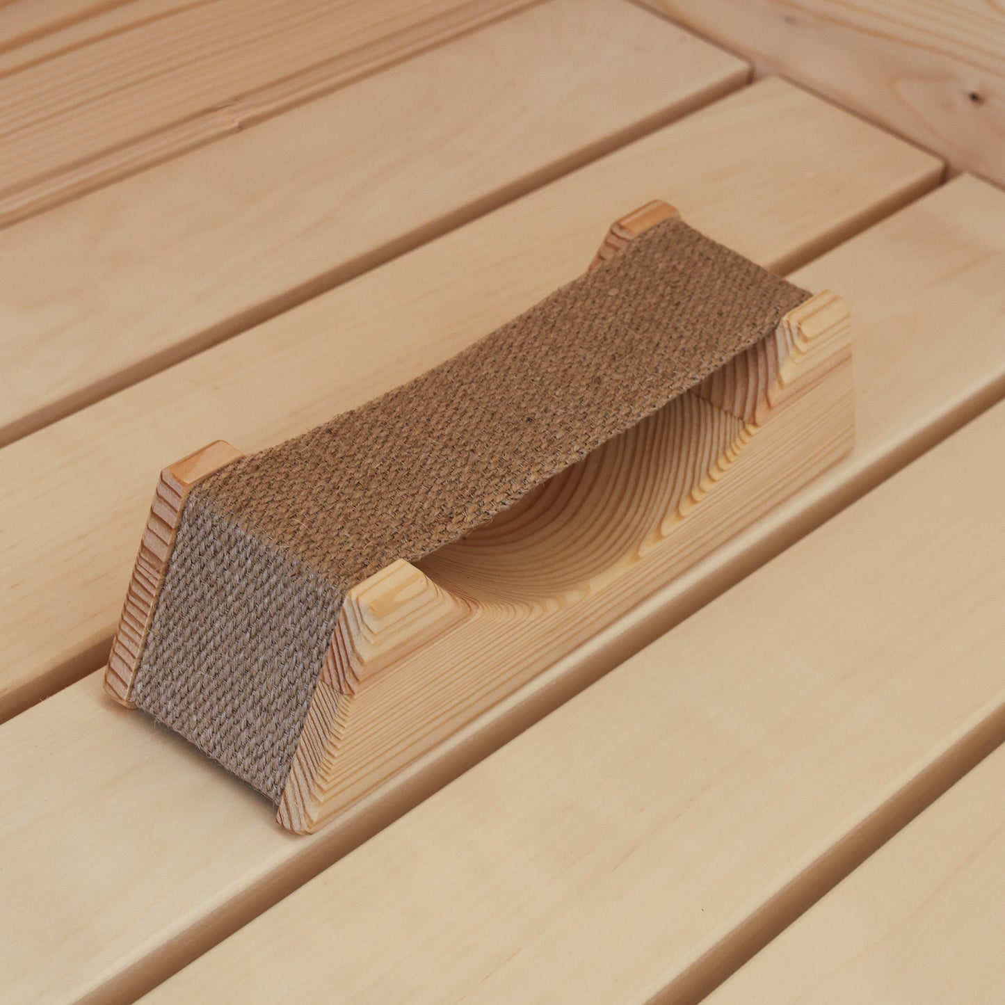 PROSAUNAS Ergo Wooden Sauna Headrest with Cloth Neck Support