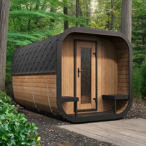 SaunaLife Model CL12GCP (Cube-Series Outdoor Home Sauna Suite Kit, Up to 8 Persons) SaunaLife