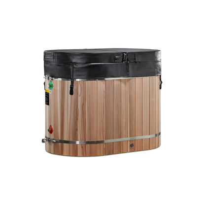 DCT Oval Barrel Tub (50-P) Pacific Cedar - 3/4 IN-OUT without Motor (DCT-BO-50-PLPC-34) Dynamic Cold Therapy