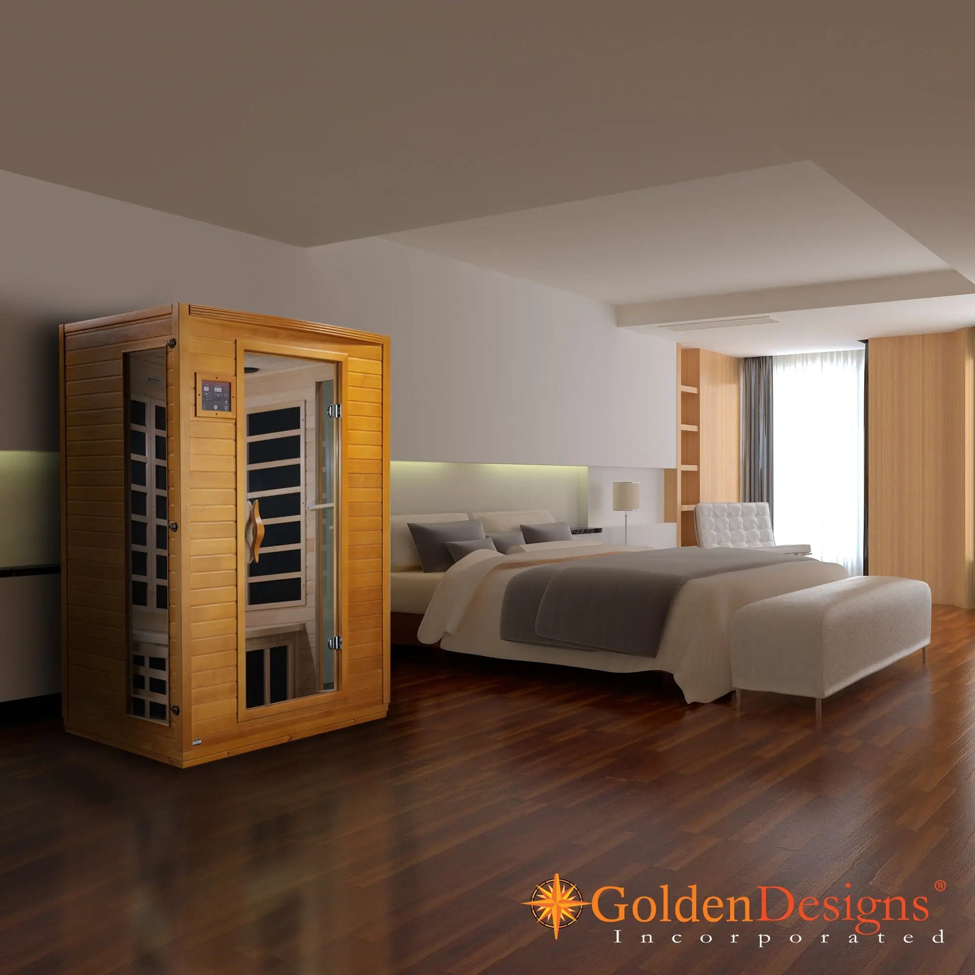 Dynamic "Versailles" Elite 2-Person Ultra Low EMF FAR Infrared Sauna (DYN-6202-03 Elite) Dynamic Saunas