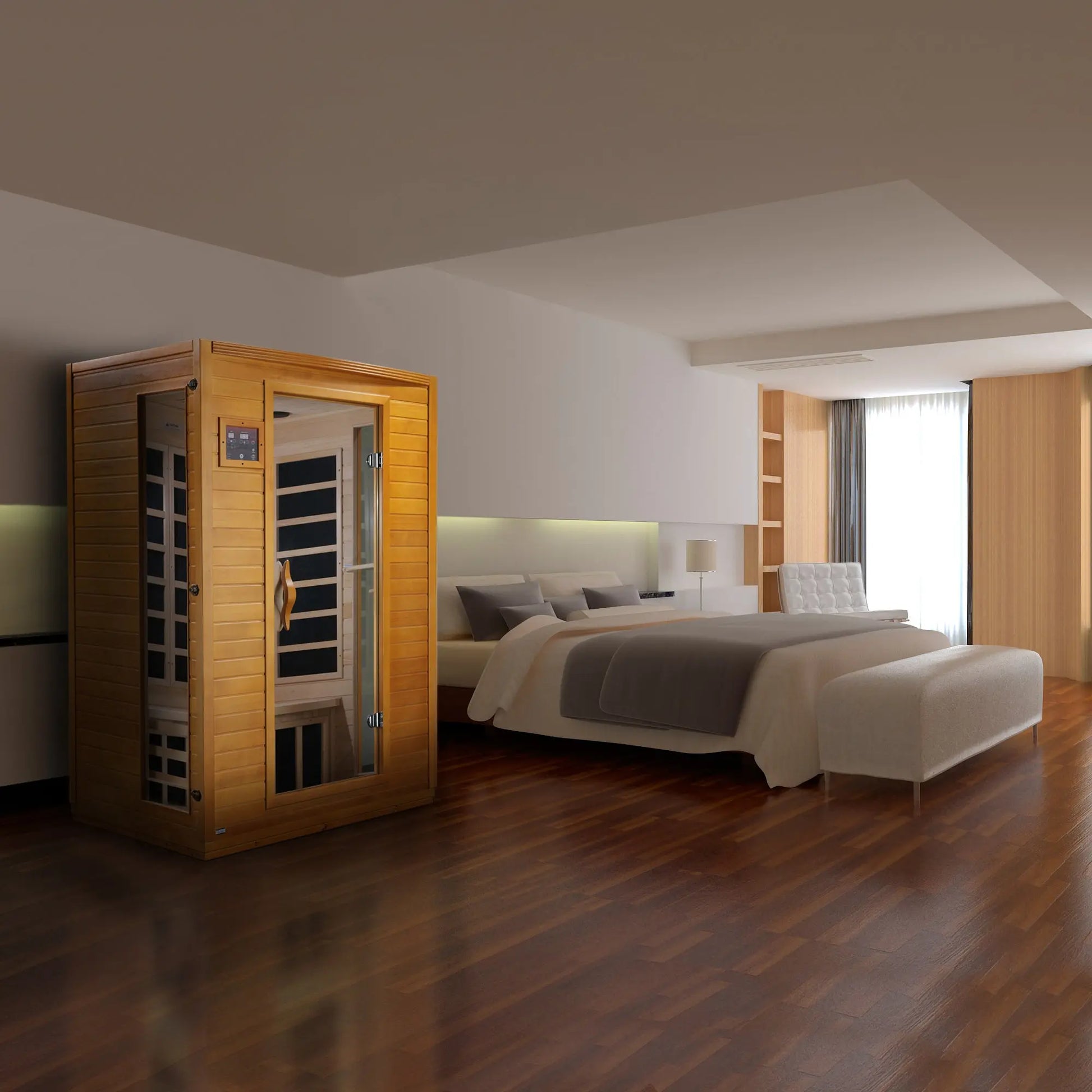 Dynamic "Versailles" Elite 2-Person Ultra Low EMF FAR Infrared Sauna (DYN-6202-03 Elite) Dynamic Saunas