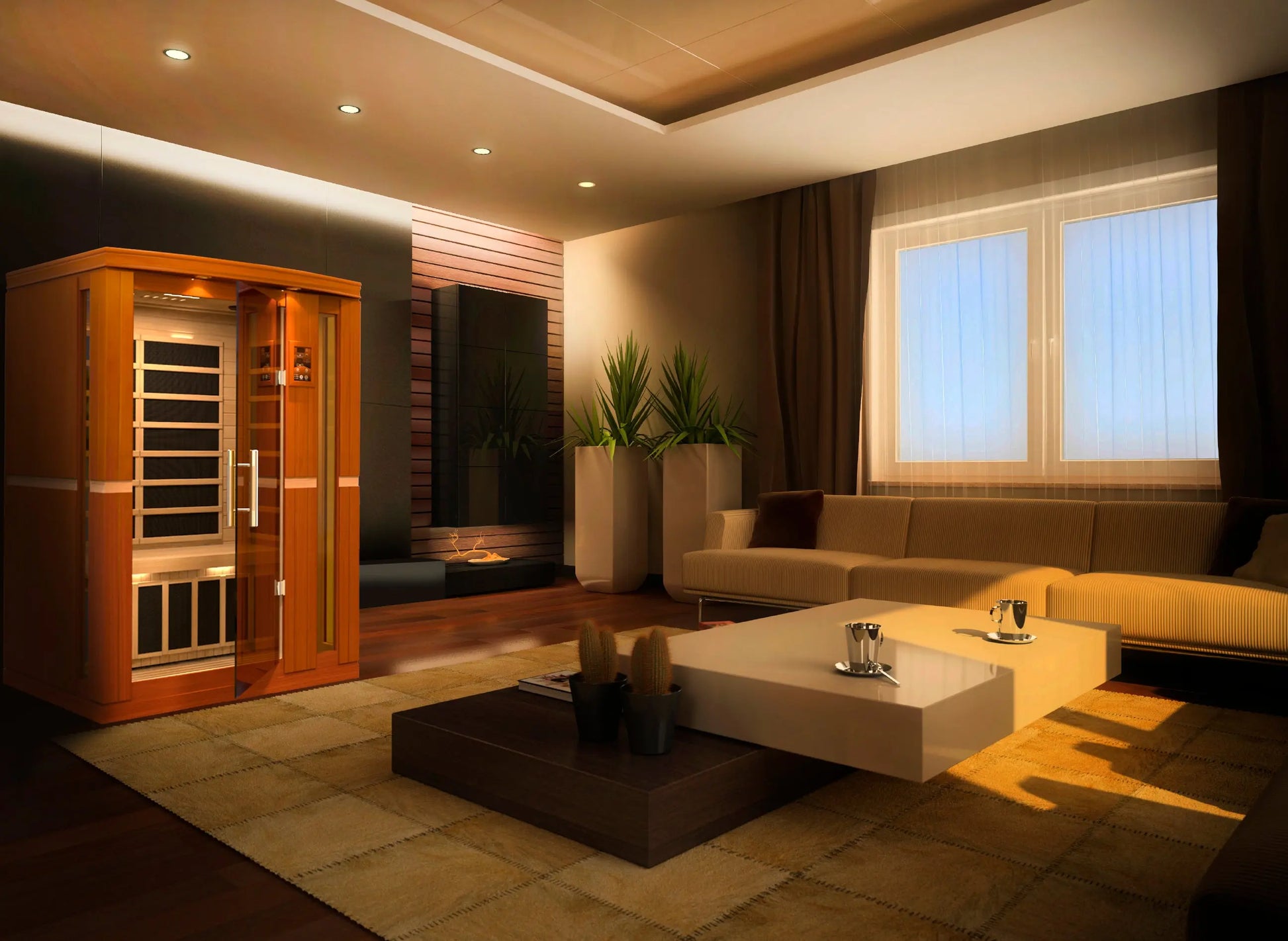 Dynamic "Vittoria" Elite 2-Person Ultra Low EMF (Between 3-5MG) FAR Infrared Sauna (DYN-6220-01 Elite) Dynamic Saunas