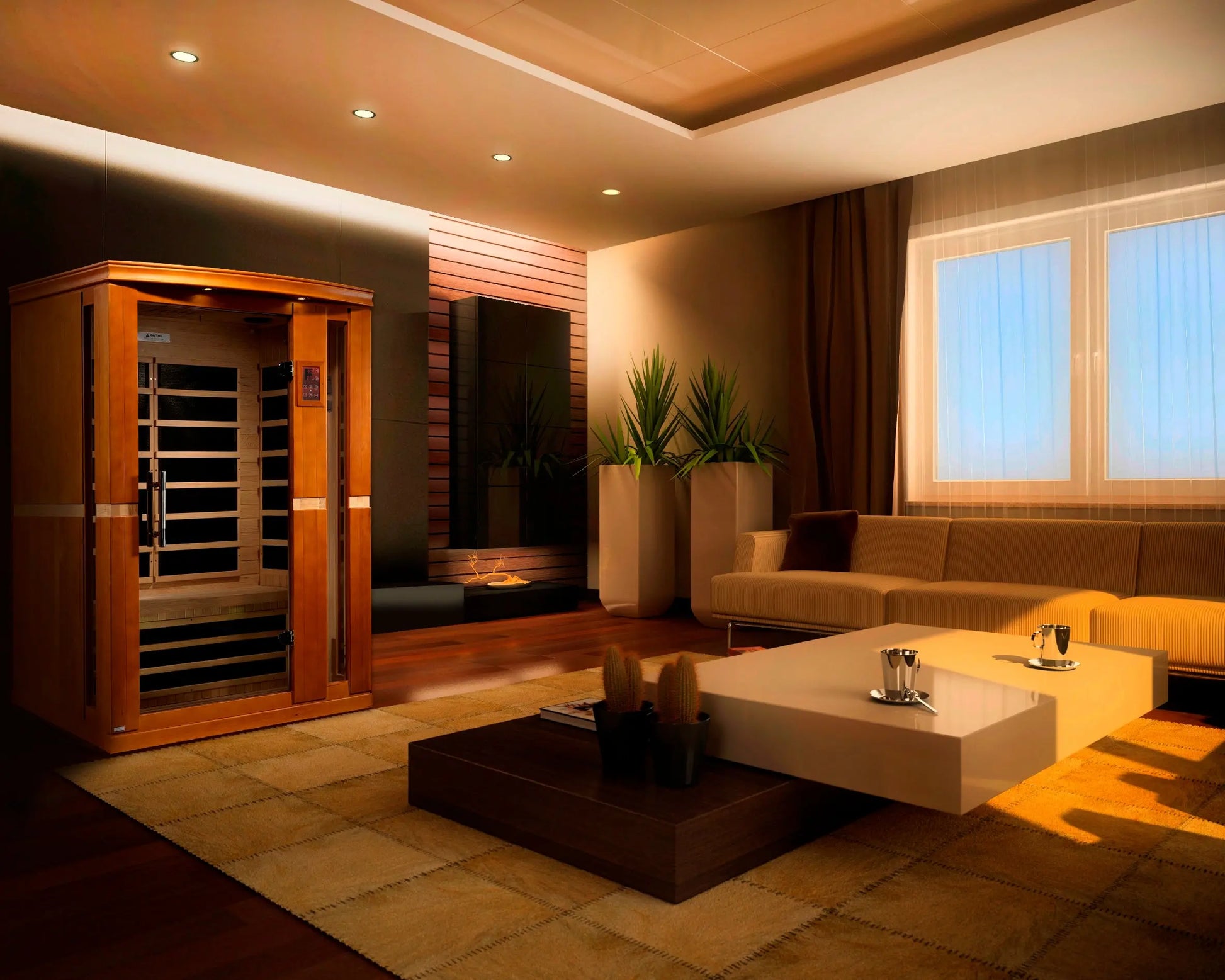 Dynamic "Vittoria" Elite 2-Person Ultra Low EMF (Between 3-5MG) FAR Infrared Sauna (DYN-6220-01 Elite) Dynamic Saunas