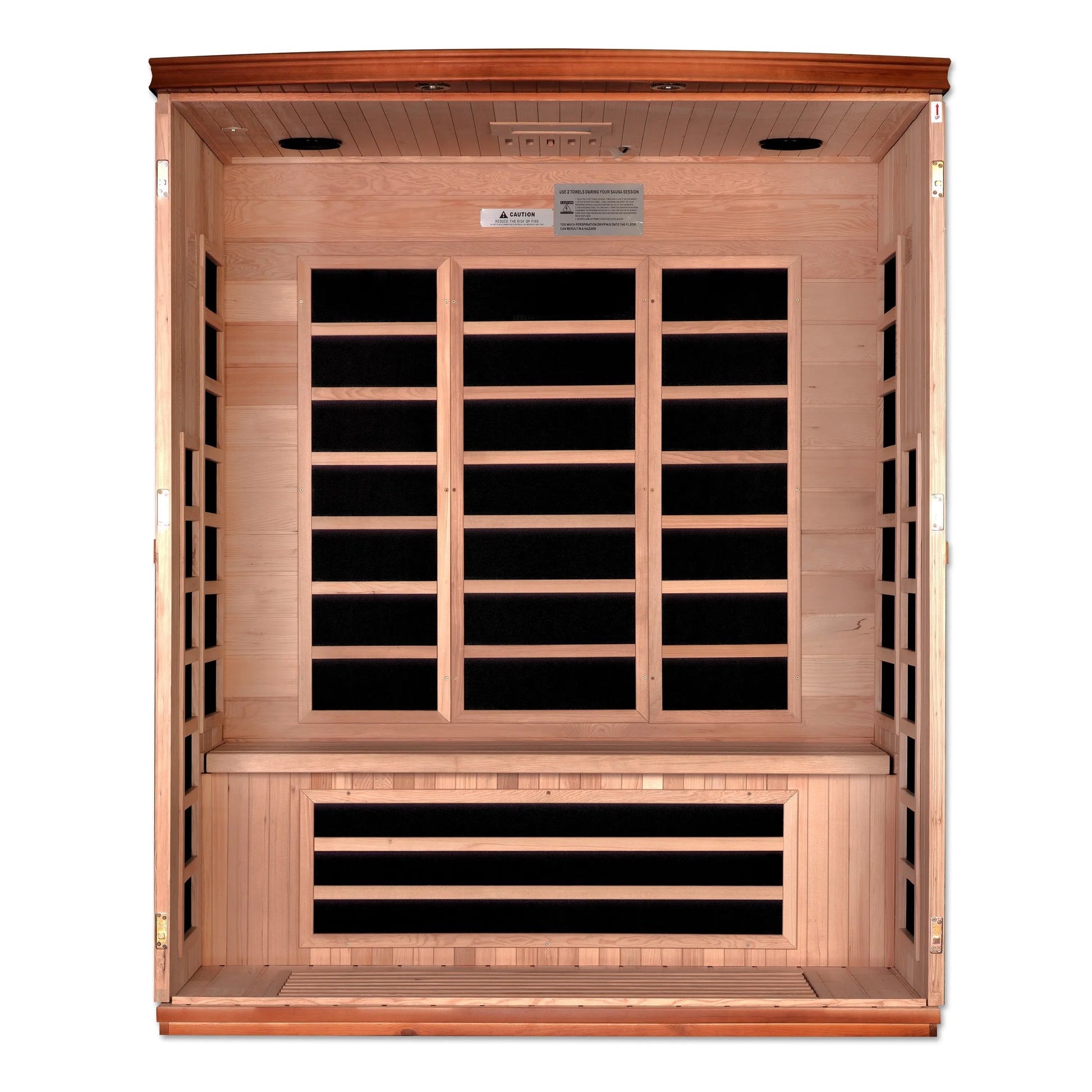 Dynamic "Lugano" Elite 3-person Ultra Low EMF FAR Infrared Sauna (DYN-6336-02 Elite) Dynamic Saunas