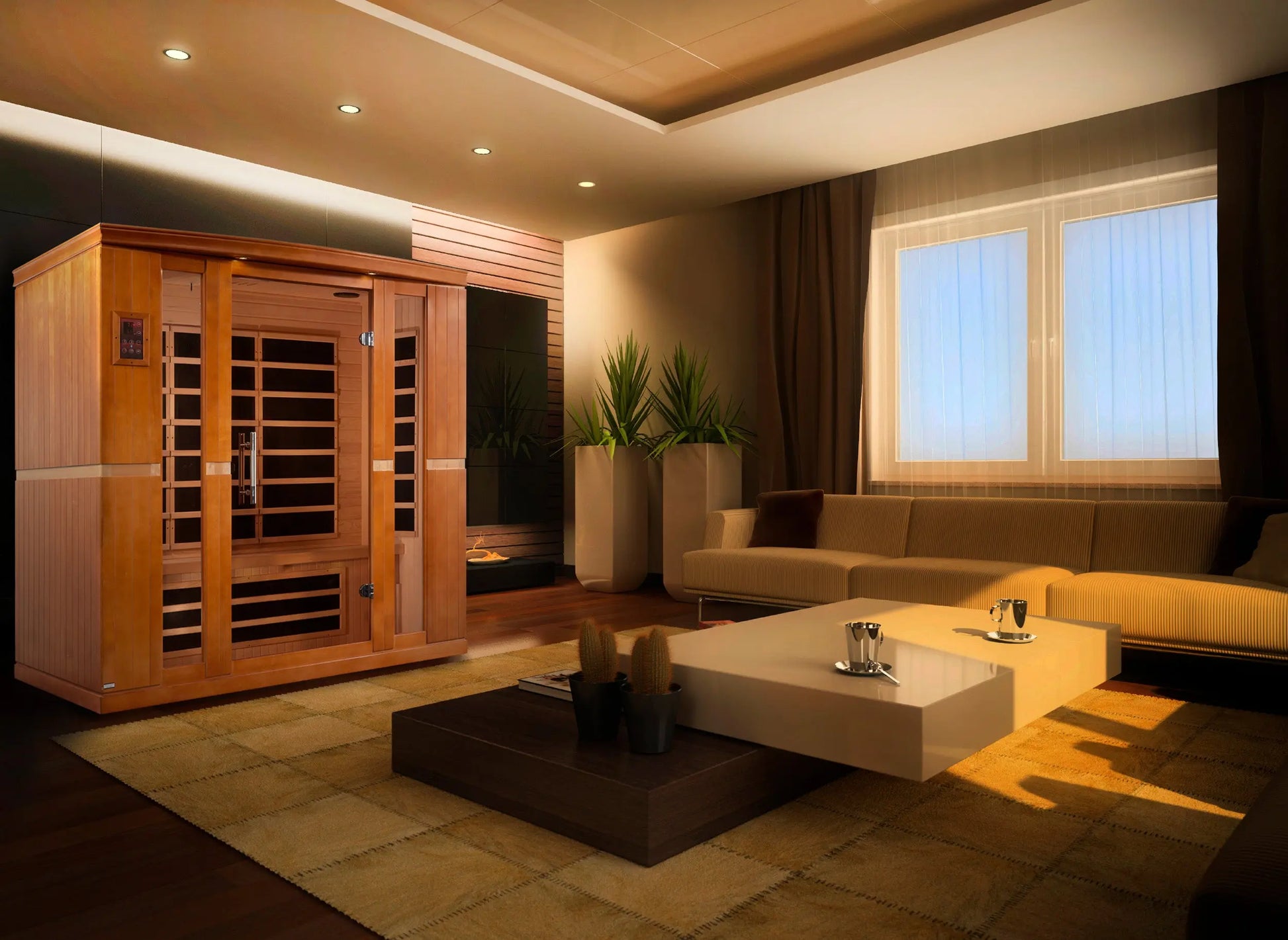 Dynamic "Bergamo" Elite 4-Person Ultra Low EMF FAR Infrared Sauna (DYN-6440-01 Elite) Dynamic Saunas