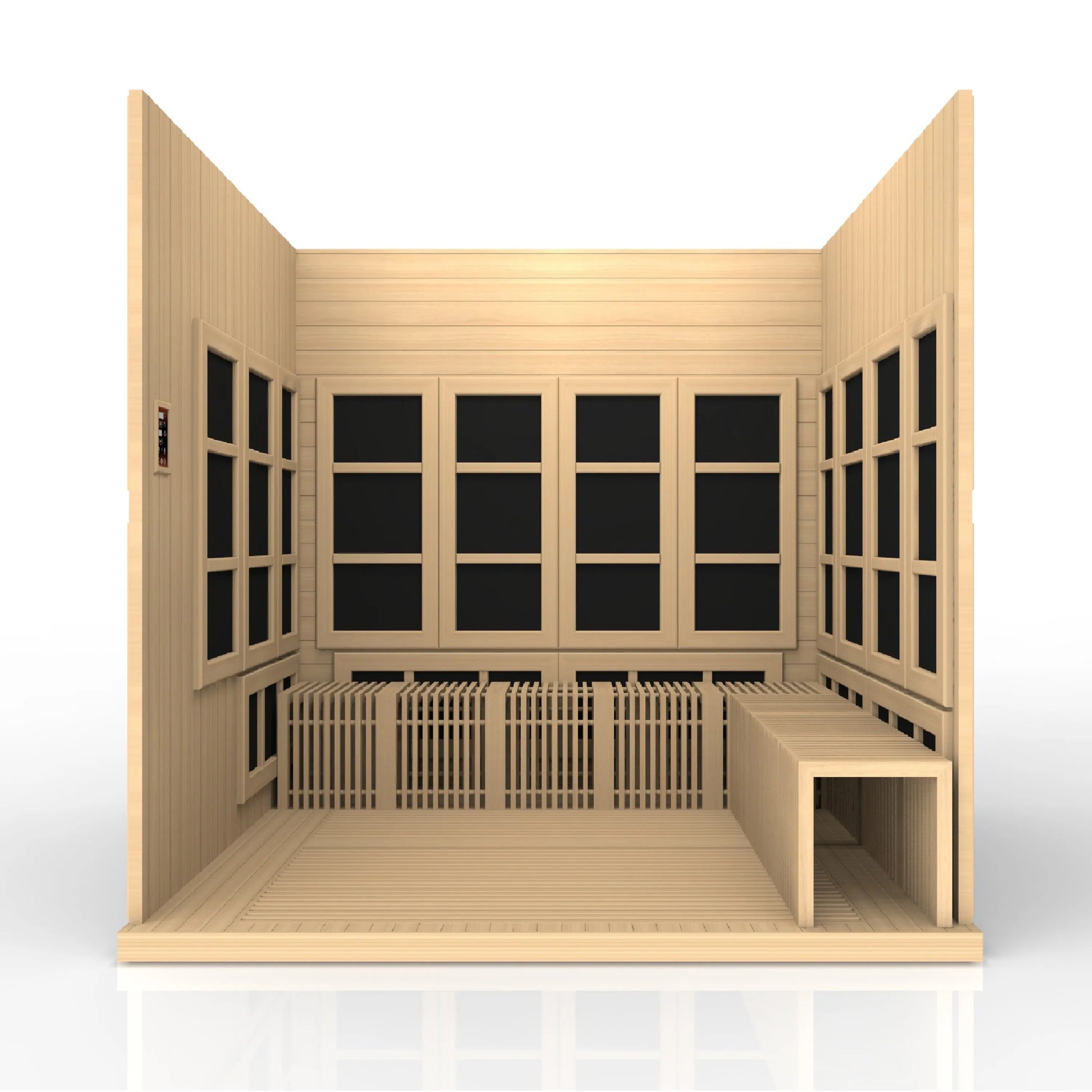 Golden Designs "Catalonia" 8-Person PureTech™ Near Zero EMF FAR Infrared Sauna (GDI 6880-02) Golden Designs Inc (NA)