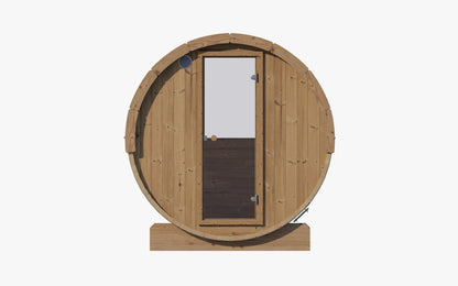 SaunaLife Model E6W Sauna Barrel-Window (ERGO Series Sauna Barrel 59"D x 81"H [Diameter] Rear Window) SaunaLife