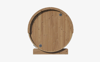 SaunaLife Model E8G Sauna Barrel Glass Front (ERGO Series Sauna Barrel 87"D x 81"H, 6-Person, Glass Front) SaunaLife