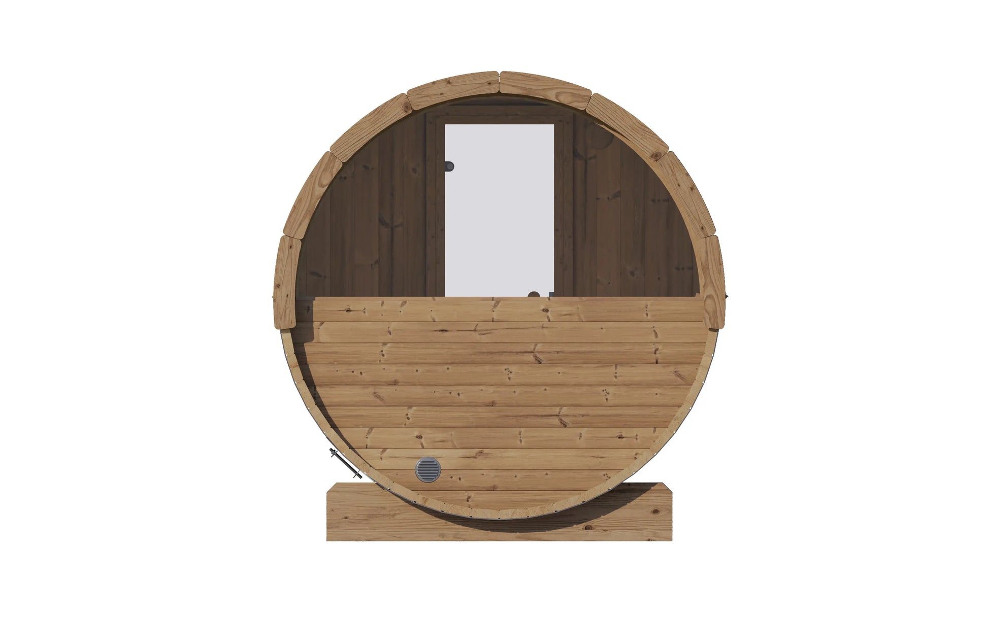 SaunaLife Model E8W Sauna Barrel-Window (ERGO Series Sauna Barrel 87"D x 81"H [Diameter] Rear Window) SaunaLife
