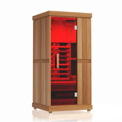 Finnmark FD-1 Full-Spectrum Infrared Sauna (1-Person Home Infrared Sauna, 38”W x 38”D x 78”H) Finnmark