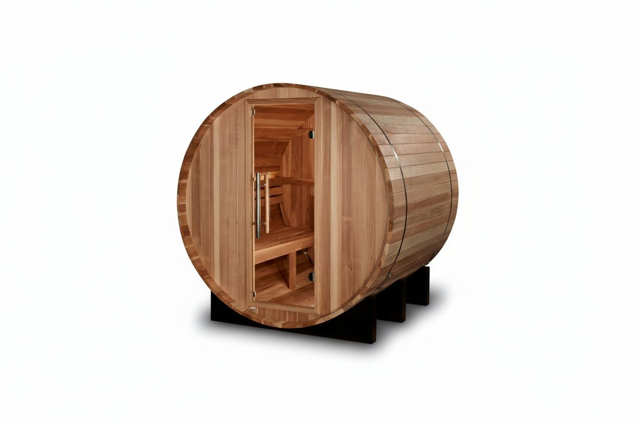 Golden Designs "St. Moritz" 2 Person Barrel Traditional Sauna (GDI-B002-01) Golden Designs Inc (NA)
