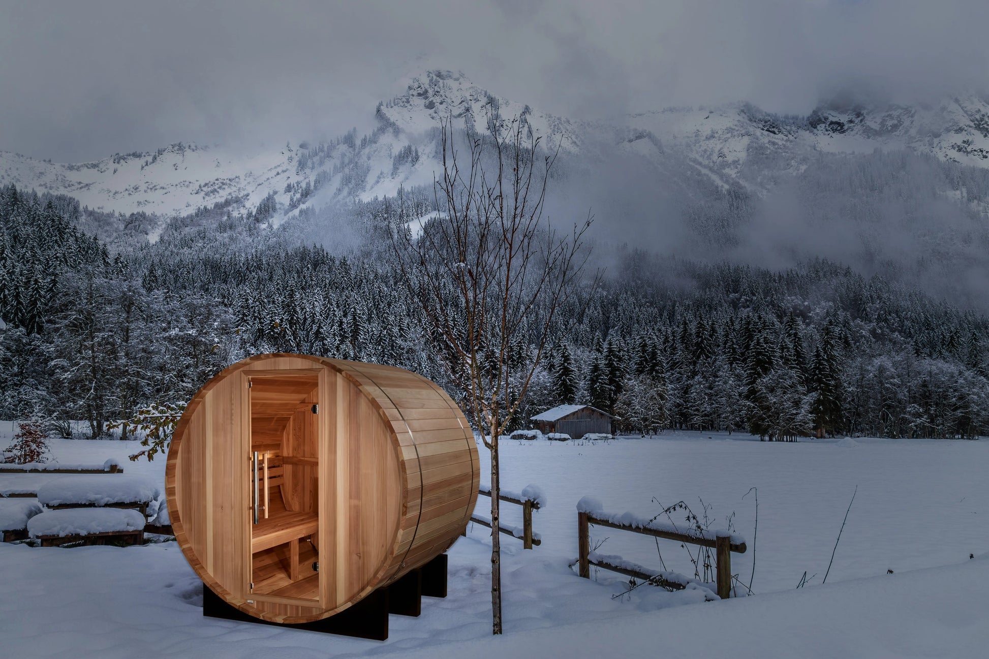 Golden Designs "St. Moritz" 2 Person Barrel Traditional Sauna (GDI-B002-01) Golden Designs Inc (NA)