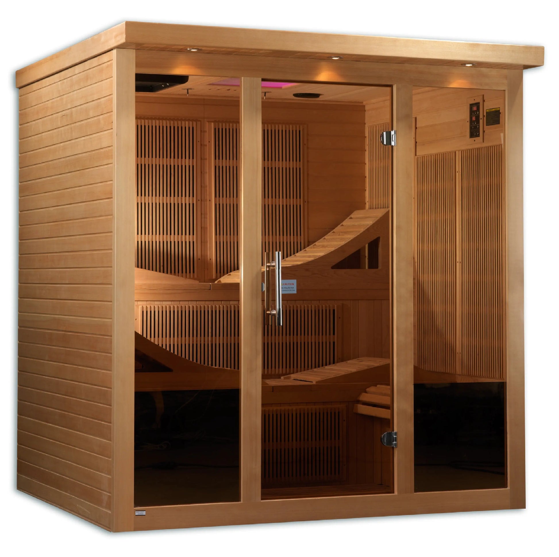 Golden Designs "Monaco" 6-Person PureTech™ Near Zero EMF FAR Infrared Sauna (GDI-6996-01) Golden Designs Inc (NA)