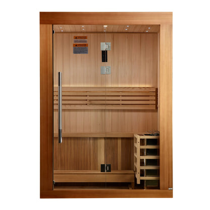 Golden Designs 2025 Updated "Sundsvall Edition" 2 Person Traditional Sauna (GDI-7289-02) Golden Designs Inc (NA)