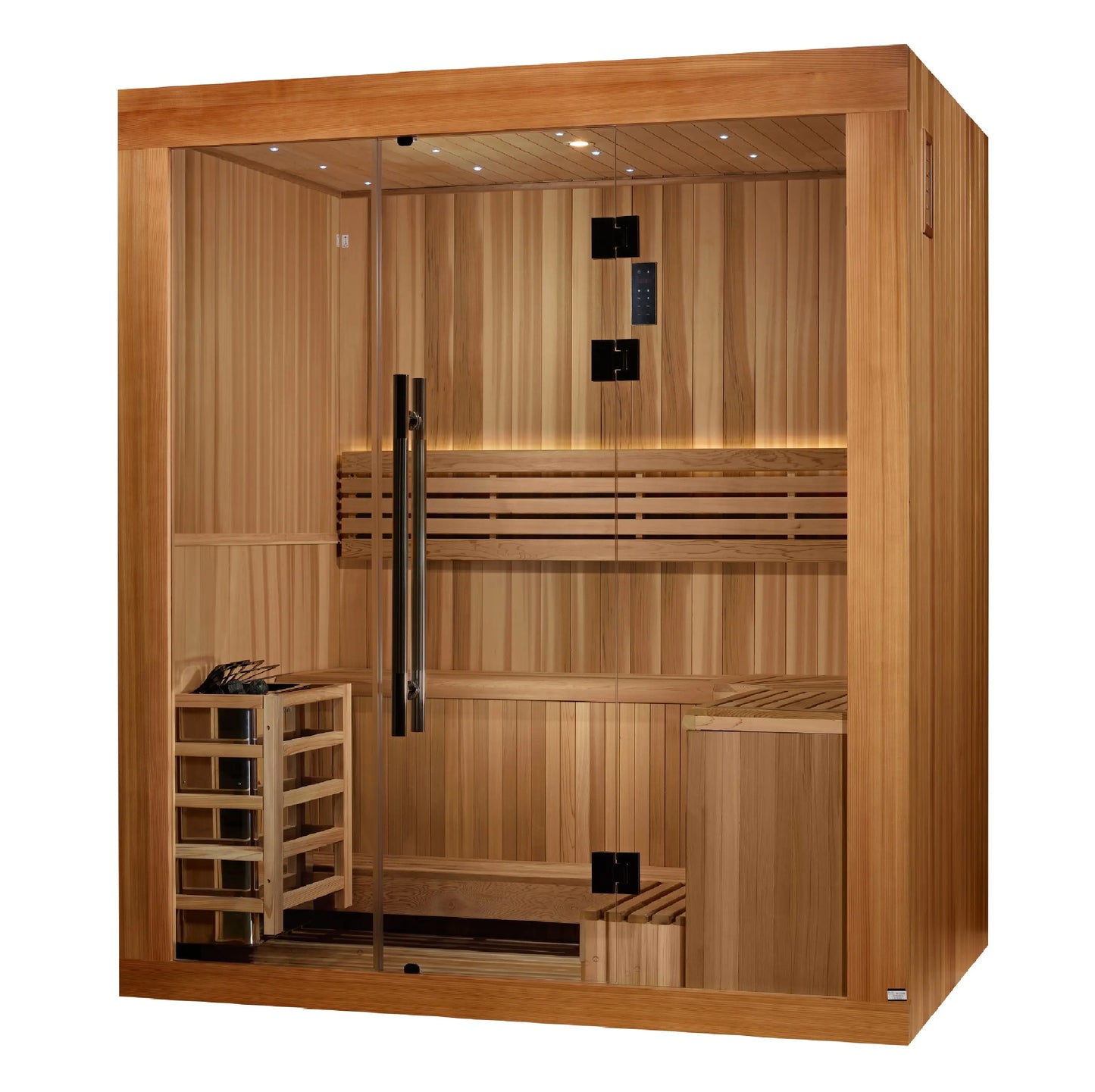 Golden Designs 2025 Updated "Copenhagen Edition" 3 Person Traditional Sauna (GDI-7389-02) Golden Designs Inc (NA)