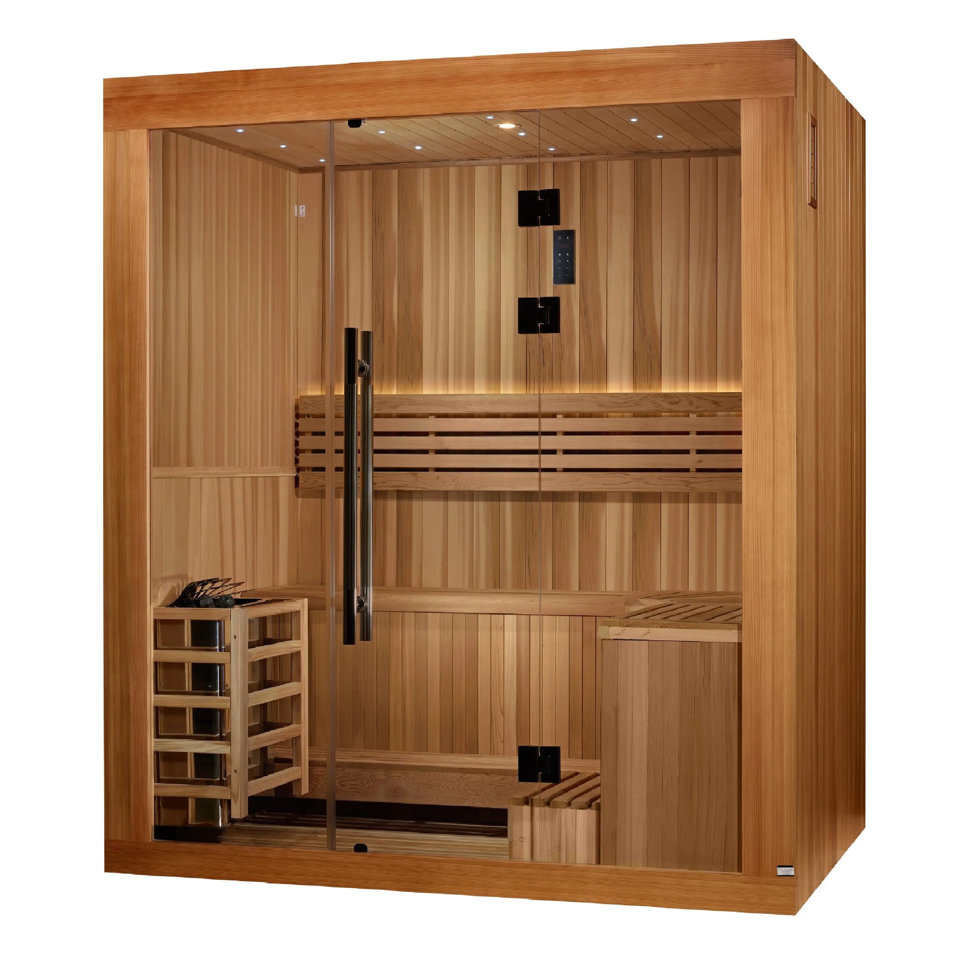 Golden Designs 2025 Updated "Copenhagen Edition" 3 Person Traditional Sauna (GDI-7389-02) Golden Designs Inc (NA)