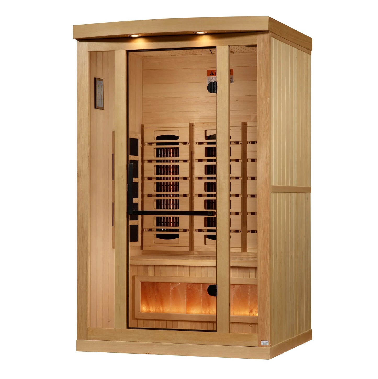 Golden Designs 2-Person Full Spectrum PureTech™ Near Zero EMF FAR Infrared Sauna with Himalayan Salt Bar (GDI-8020-03) Golden Designs Inc (NA)