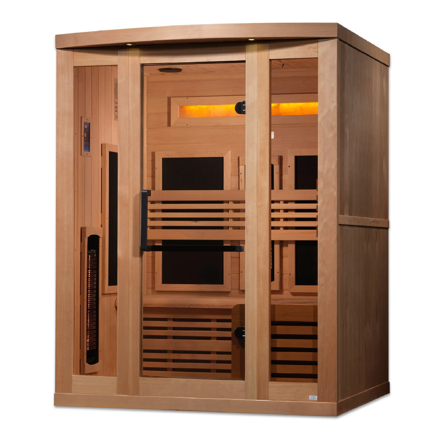 Golden Designs 3-Person Full Spectrum PureTech™ Near Zero EMF FAR Infrared Sauna with Himalayan Salt Bar (GDI-8230-01) Golden Designs Inc (NA)