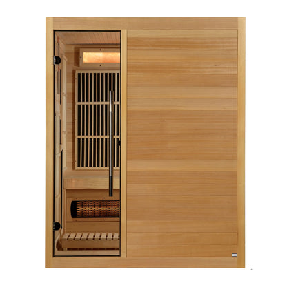 Golden Designs "Soria" 3 Per Hybrid Sauna (Indoor) Full Spectrum and Harvia Traditional Stove (GDI 8330-01) Golden Designs Inc (NA)
