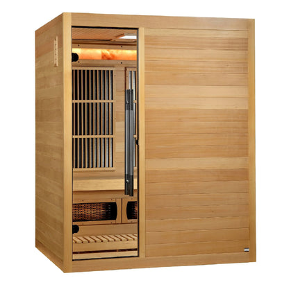 Golden Designs "Soria" 3 Per Hybrid Sauna (Indoor) Full Spectrum and Harvia Traditional Stove (GDI 8330-01) Golden Designs Inc (NA)