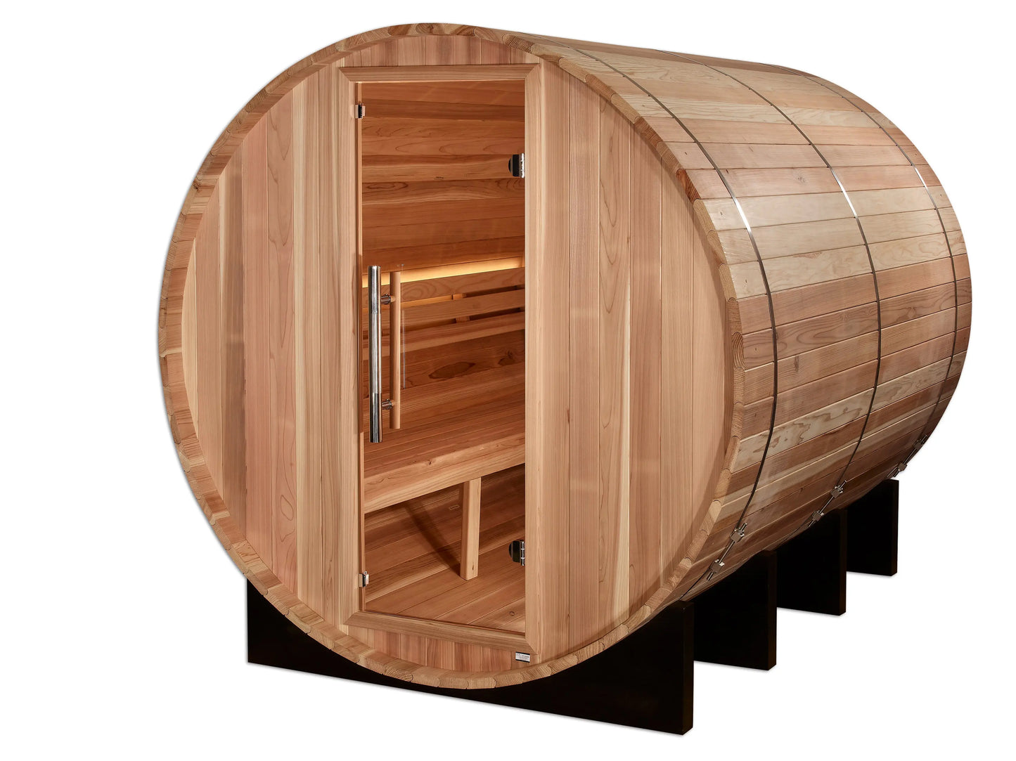 Golden Designs "Klosters" 6 Person Barrel Traditional Sauna - Pacific Cedar (GDI-B006-01) Golden Designs Inc (NA)