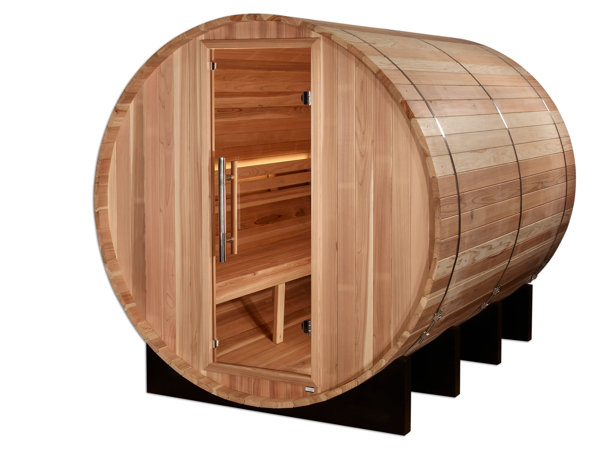 Golden Designs "Klosters" 6 Person Barrel Traditional Sauna - Pacific Cedar (GDI-B006-01) Golden Designs Inc (NA)