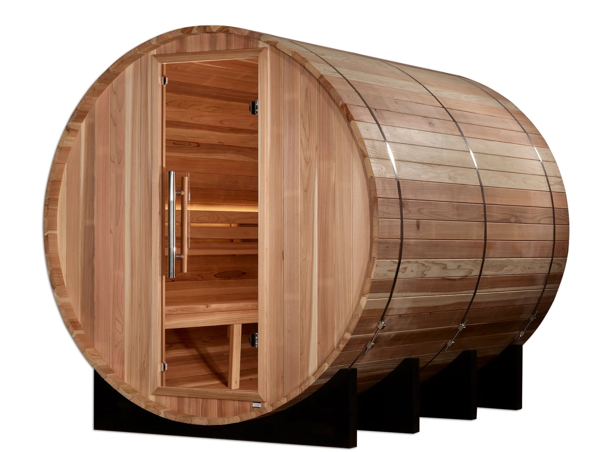 Golden Designs "Klosters" 6 Person Barrel Traditional Sauna - Pacific Cedar (GDI-B006-01) Golden Designs Inc (NA)