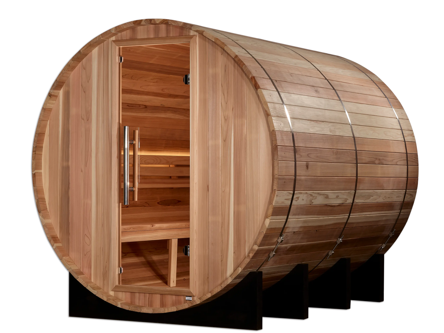 Golden Designs "Klosters" 6 Person Barrel Traditional Sauna - Pacific Cedar (GDI-B006-01) Golden Designs Inc (NA)