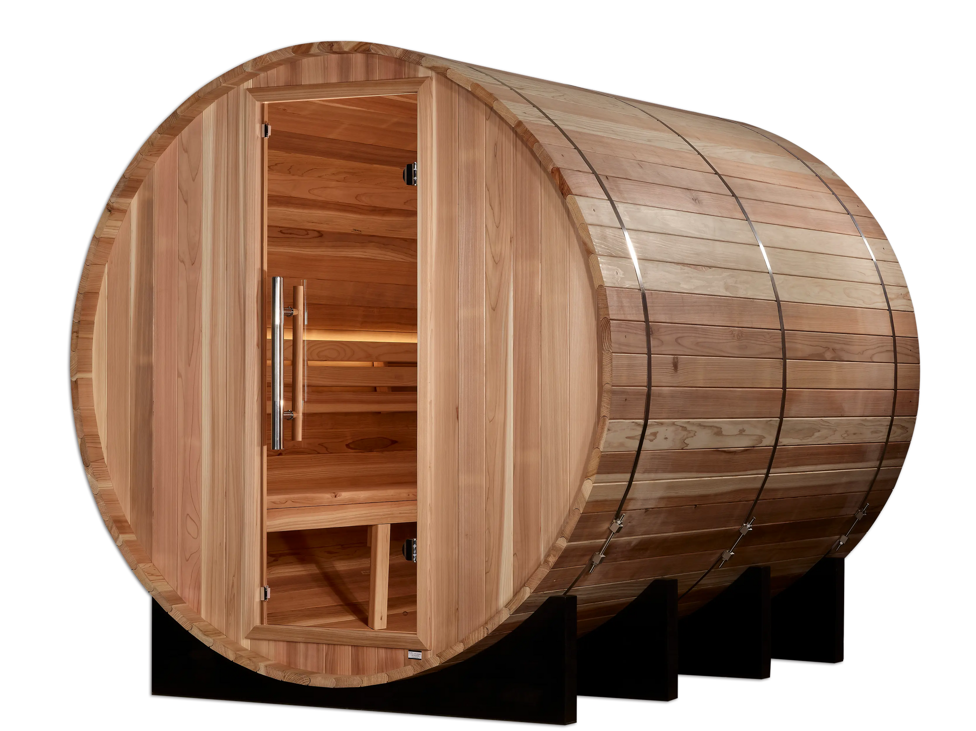 Golden Designs "Klosters" 6 Person Barrel Traditional Sauna - Pacific Cedar (GDI-B006-01) Golden Designs Inc (NA)