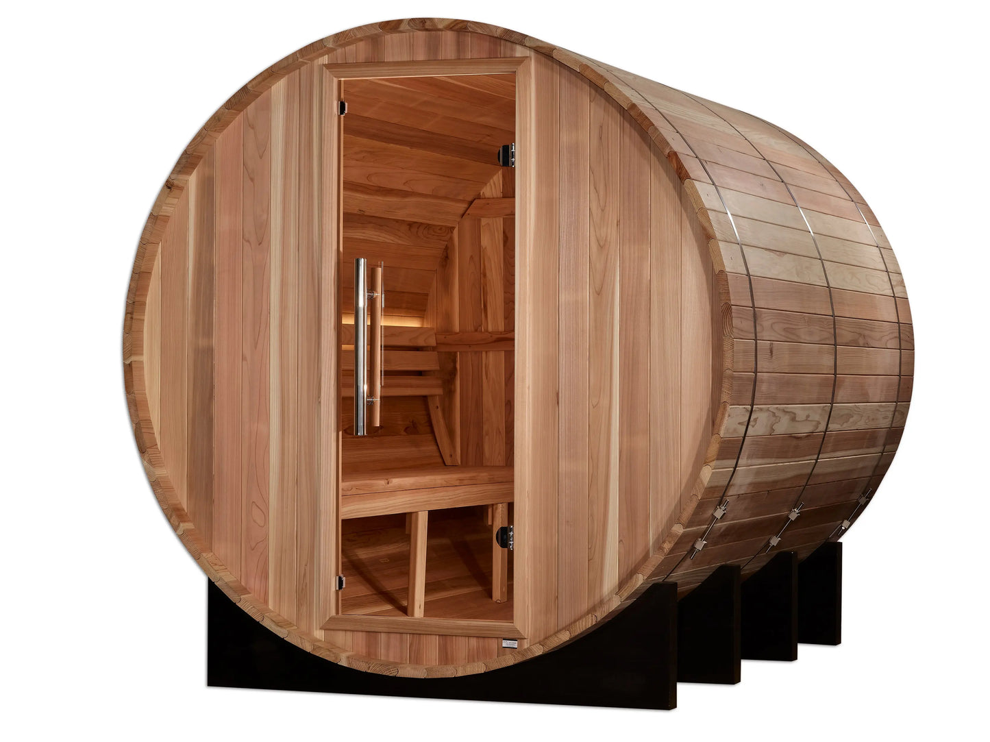 Golden Designs "Klosters" 6 Person Barrel Traditional Sauna - Pacific Cedar (GDI-B006-01) Golden Designs Inc (NA)