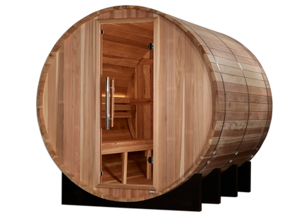 Golden Designs "Klosters" 6 Person Barrel Traditional Sauna - Pacific Cedar (GDI-B006-01) Golden Designs Inc (NA)