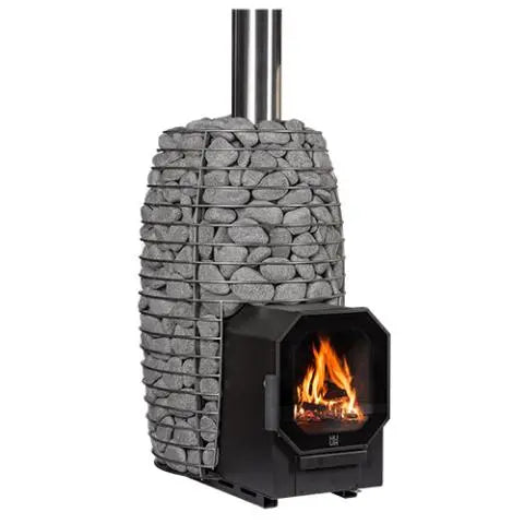 Wood-Burning Sauna Stove w/ Firebox Extension, 9.8kW (HIVE FLOW LS) HUUM