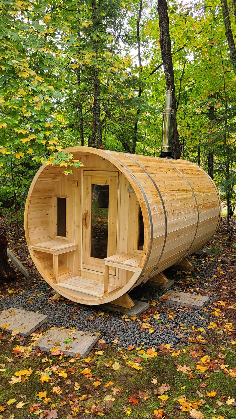 Dundalk Leisurecraft Canadian Timber Outdoor Sauna Tranquility Model