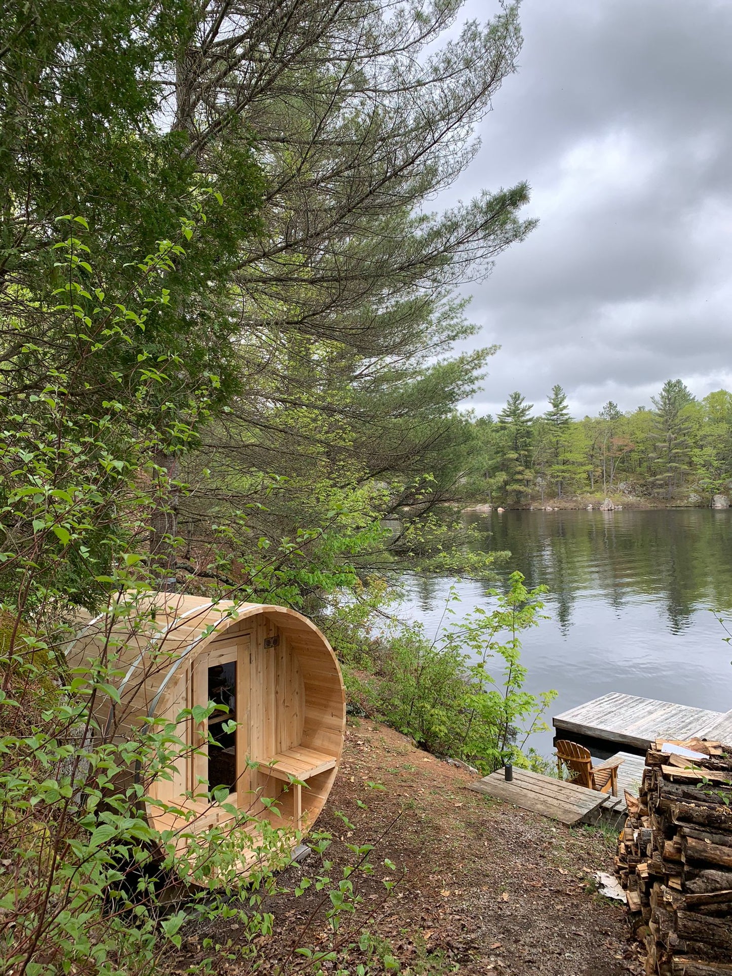 Dundalk Leisurecraft Canadian Timber Outdoor Sauna Serenity Model