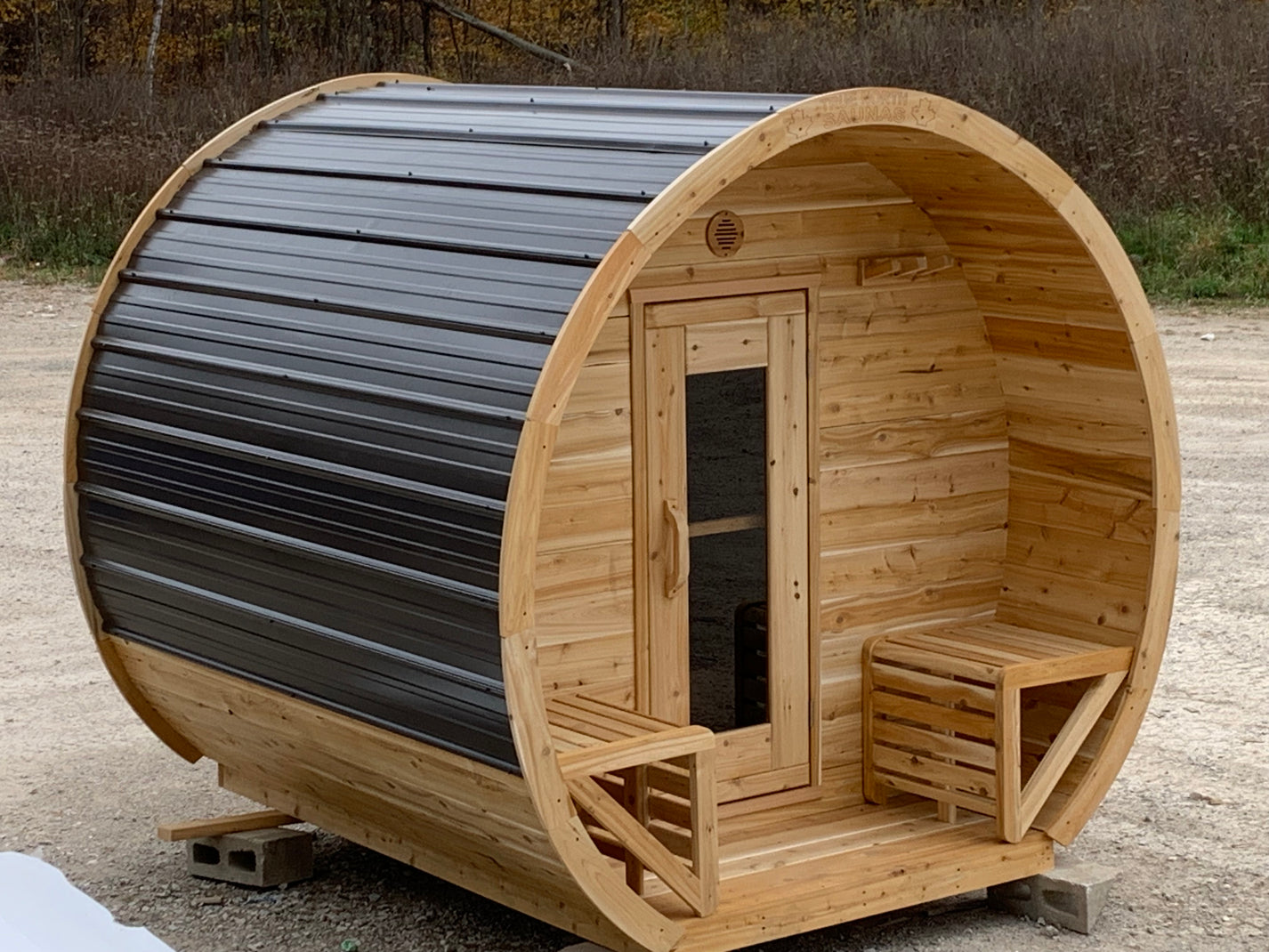 True North White Cedar Outdoor Schooner Sauna