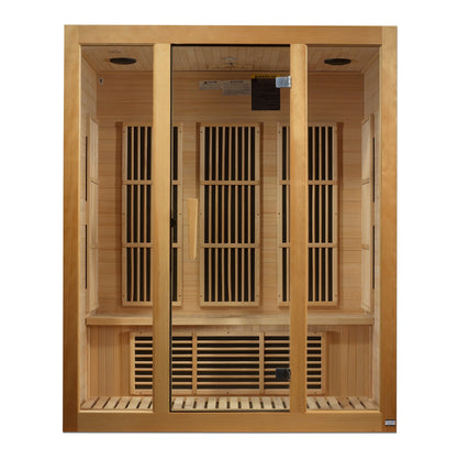 Maxxus "Bellevue" 3-Person Near Zero EMF FAR Infrared Sauna (MX-J306-01-ZF) Maxxus