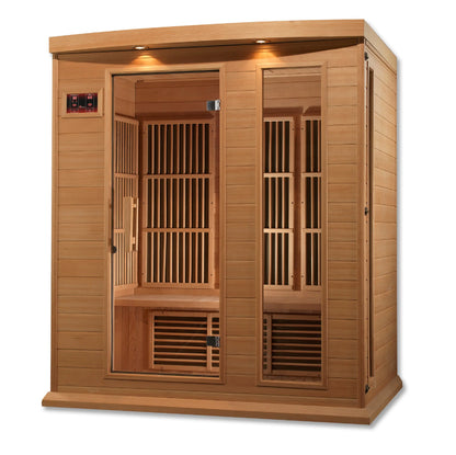 Maxxus 3-Person Low EMF FAR Infrared Sauna (MX-K306-01 Hemlock) Maxxus