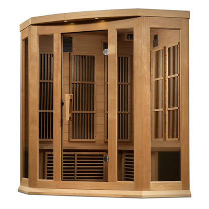 Maxxus 3-Person Corner Near Zero EMF FAR Infrared Sauna (MX-K356-01-ZF) Maxxus