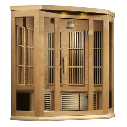 Maxxus 3-Person Corner Near Zero EMF FAR Infrared Sauna (MX-K356-01-ZF) Maxxus