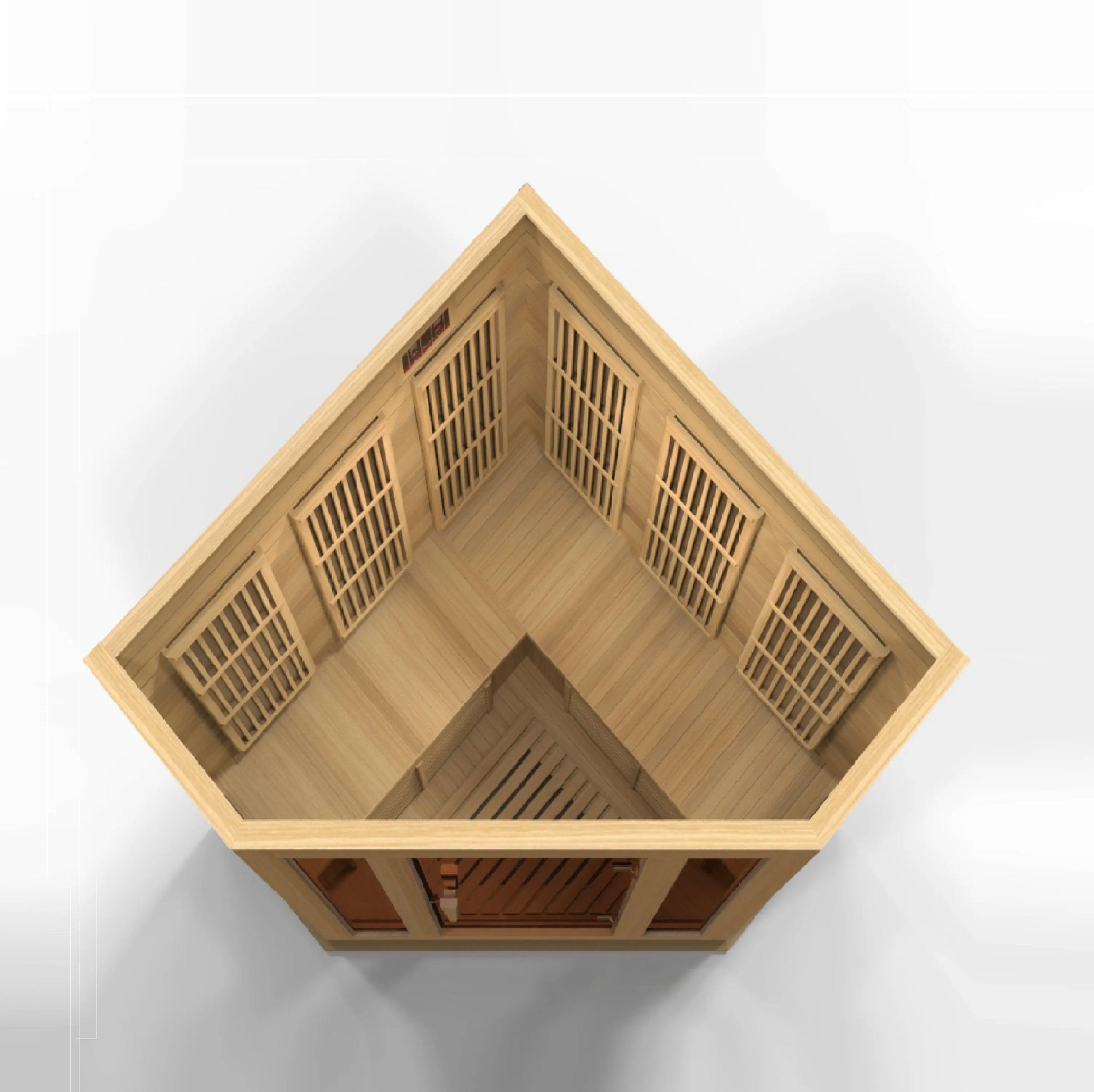 Maxxus 3-Person Corner Low EMF FAR Infrared Sauna (MX-K356-01 Hemlock) Maxxus