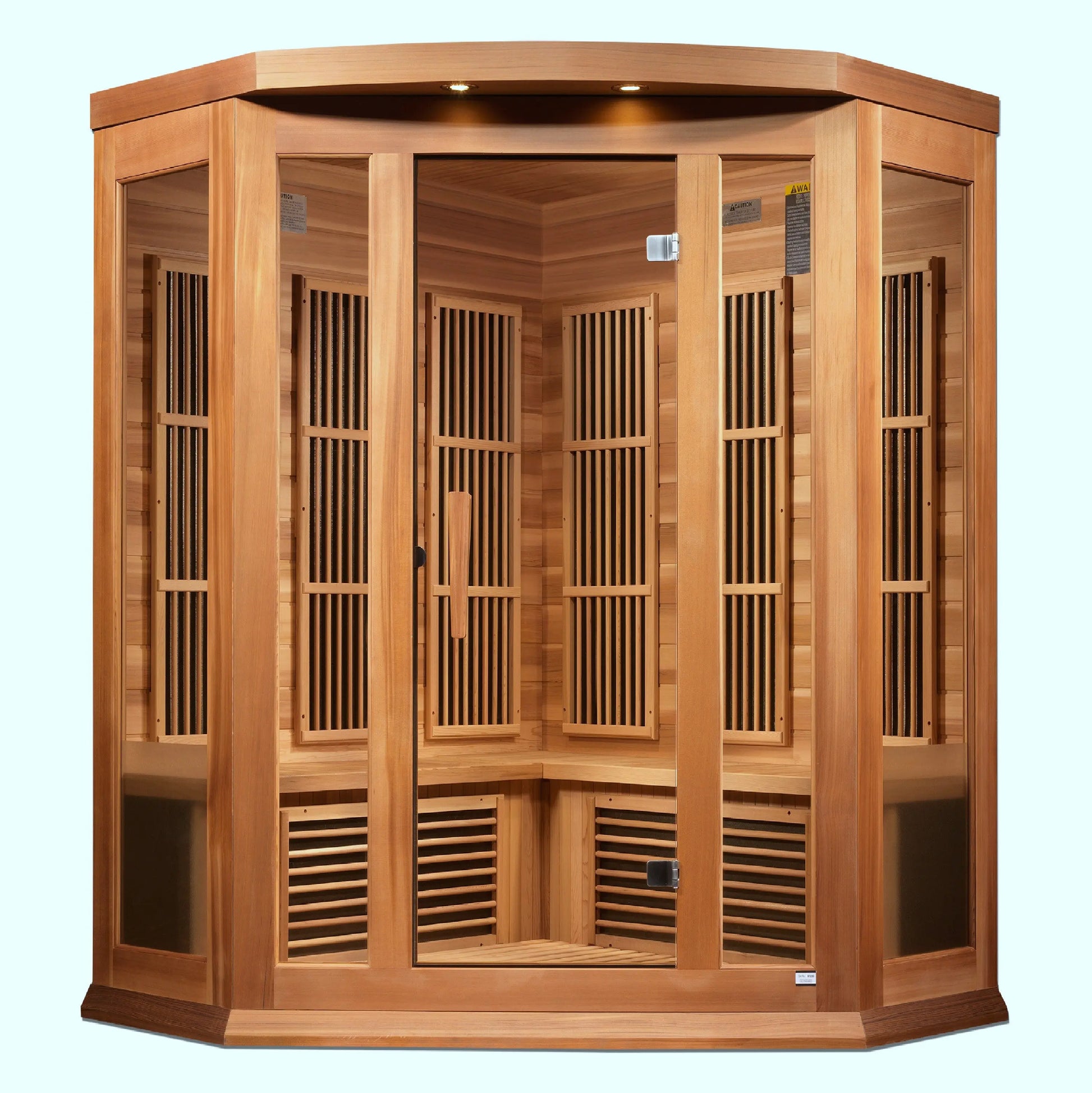 Maxxus 3-Person Corner Near Zero EMF FAR Infrared Sauna (MX-K356-01-ZF CED) Maxxus