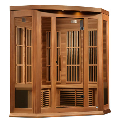 Maxxus 3-Person Corner Near Zero EMF FAR Infrared Sauna (MX-K356-01-ZF CED) Maxxus