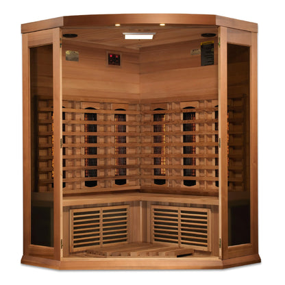 Maxxus 3-Person Corner Full Spectrum Near Zero EMF FAR Infrared Sauna (MX-M356-01-FS CED) Maxxus