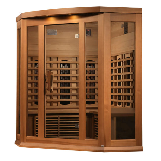 Maxxus 3-Person Corner Full Spectrum Near Zero EMF FAR Infrared Sauna (MX-M356-01-FS CED) Maxxus